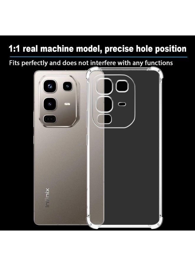 غطاء حماية كامل للكاميرا من السيليكون مع حواف TPU شفافة ناعمة، وزوايا معززة، لهاتف Infinix Note 50S - Image 4